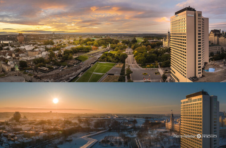 Architecture, Architecture-Extétieure, COMMERCIALE, Clients-Hotel, Google-MB_publié, Gratte ciel, Hilton, Hilton Hotel, Immeuble-hauteur, PHOTO-DRONE, Pierre Pelletier, photographe-professionnel-a-quebec, photographie-commerciale, photographie-publicitaire